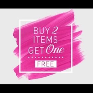 Buy 2 get 1 Free (lowest price item is FREE)